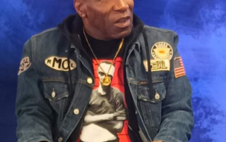 Darryl Buchannan on the set of his show, Real Talk TV.